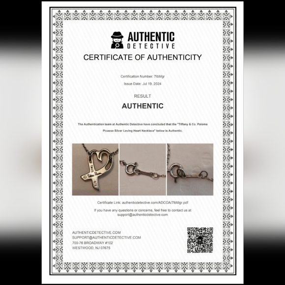 Tiffany & Co. x Paloma Picasso Loving Heart pendant necklace with COA - Picture 7 of 7